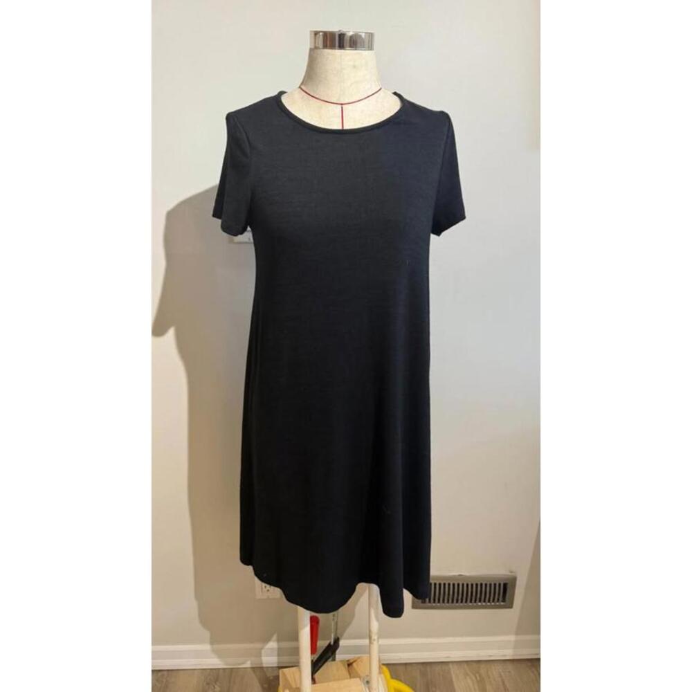 Gap Short Sleeve Black Knit Dress Women's M